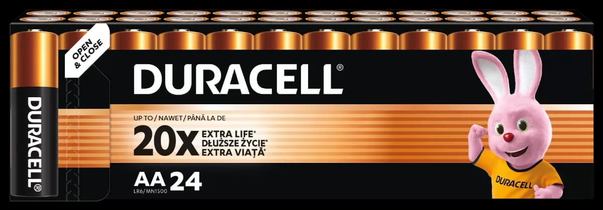 BATERIE ALKALICZNE DURACELL TYP AA 24SZT