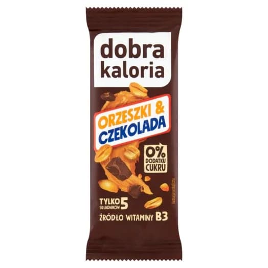 Baton dobra kaloria orzechowy z czekoladą
