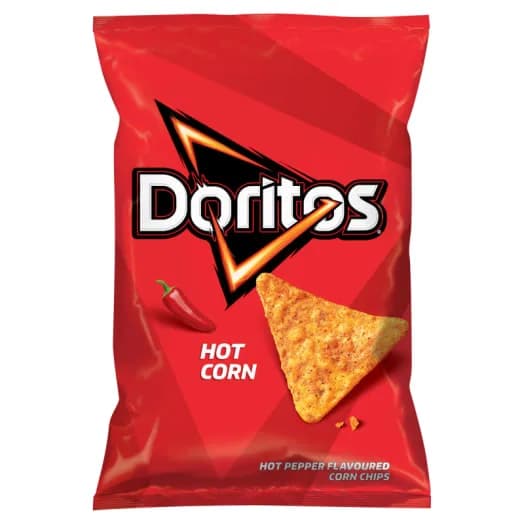 DORITOS Hot Corn Chipsy kukurydziane o smaku ostrej papryki