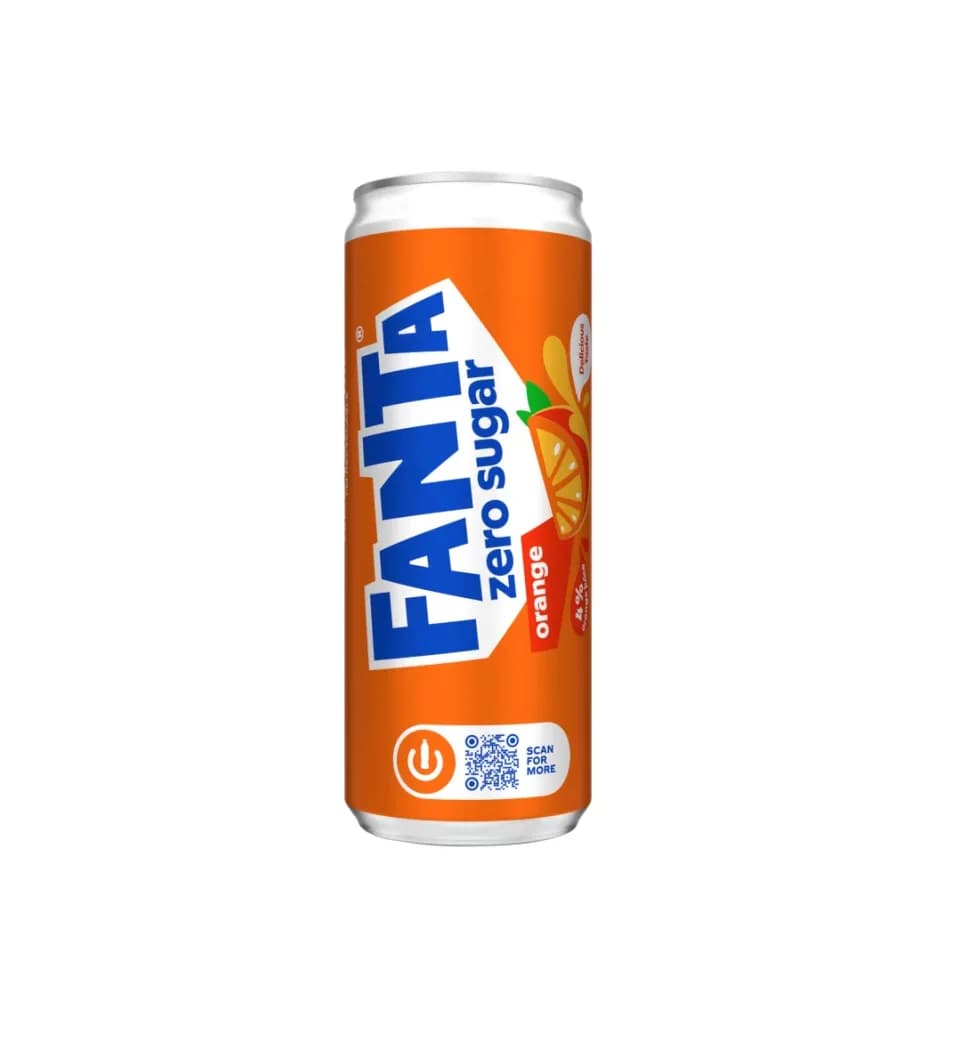 FANTA Zero Napój gazowany o smaku pomarańczowym 330ml