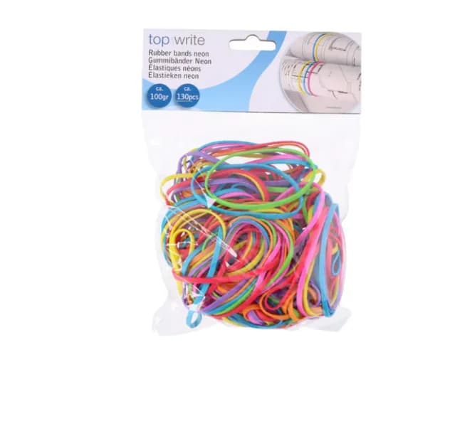 GUMKI RECEPTURKI NEONOWE 130 SZTUK EDCO