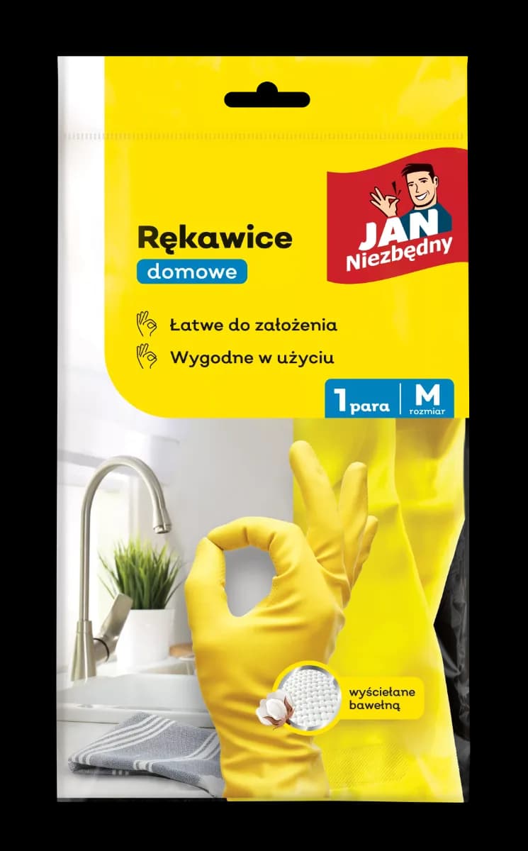 JAN NIEZBĘDNY RĘKAWICE DOMOWE ROZMIAR M 1PARA