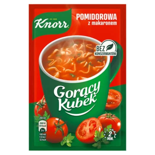 KNORR Gorący Kubek Pomidorowa z makaronem 19g