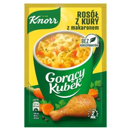 KNORR Gorący Kubek Rosół z kury z makaronem 12g