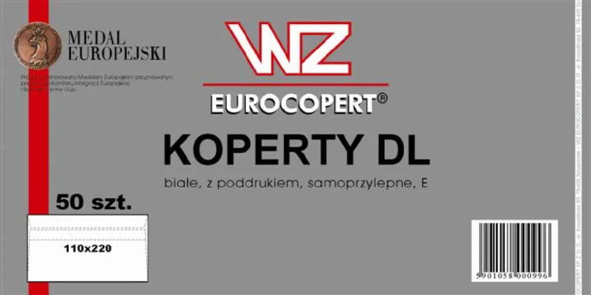 KOPERTA DL BIAŁA, SK, F-50 SZT