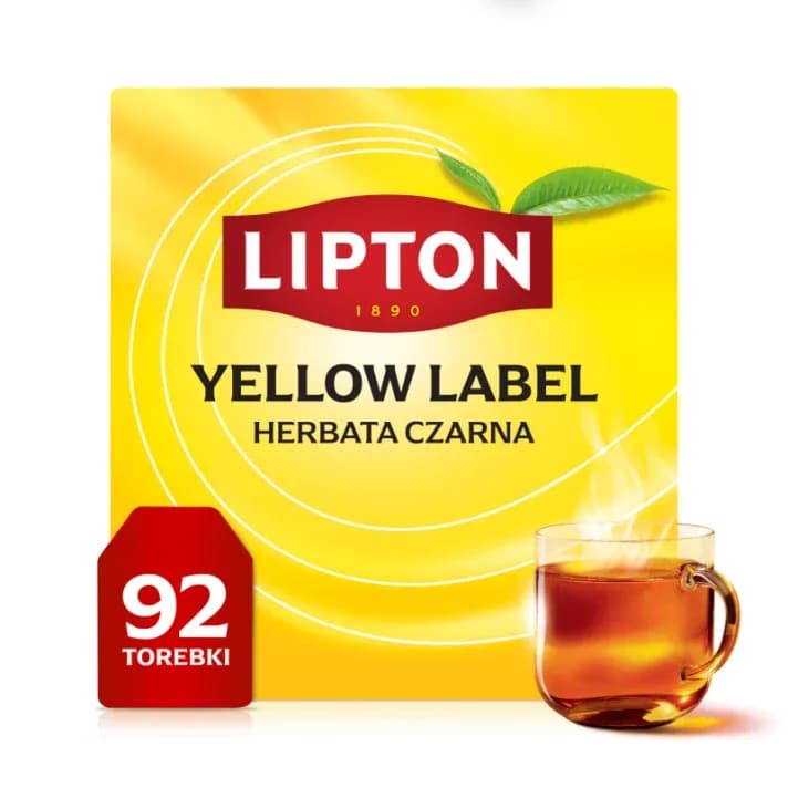 LIPTON Yellow Label Herbata czarna 92 torebki
