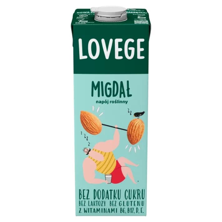 LOVEGE Napój migdałowy bez cukru (bezglutenowy)
