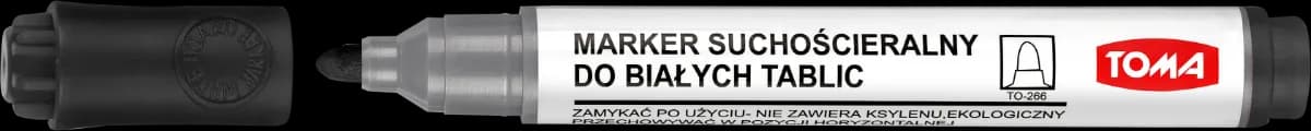 MARKER DO BIAŁYCH TABLIC CZARNY TOMA 10 SZTUK