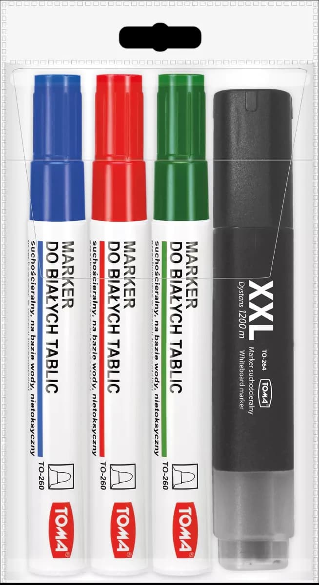 MARKER DO TABLIC SUCHOŚCIERALNY 3+1 SZT XXL TOMA