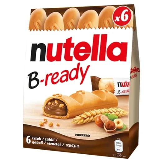 NUTELLA B-Ready Wafelki z kremem orzechowym (6x22g)