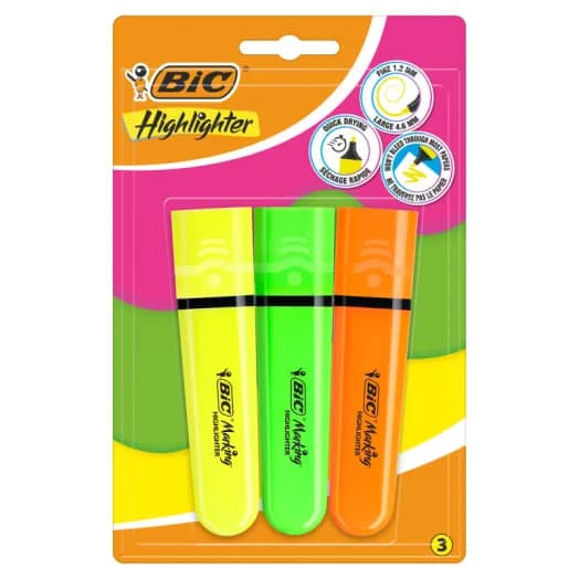 Zakreślacz BIC mix neon blister 3 szt
